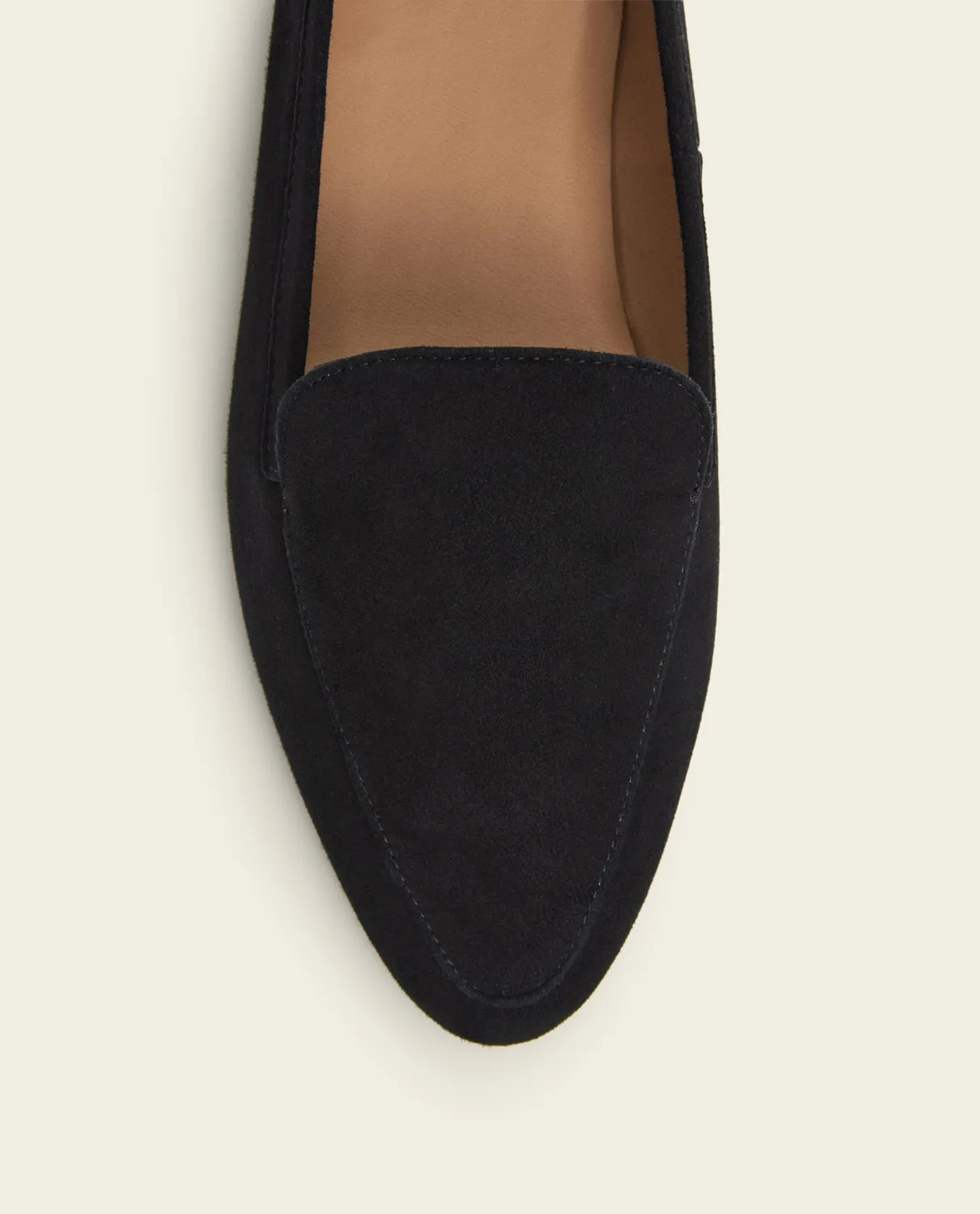Flattered Cajsa Suede Black loafers zwart lage hak