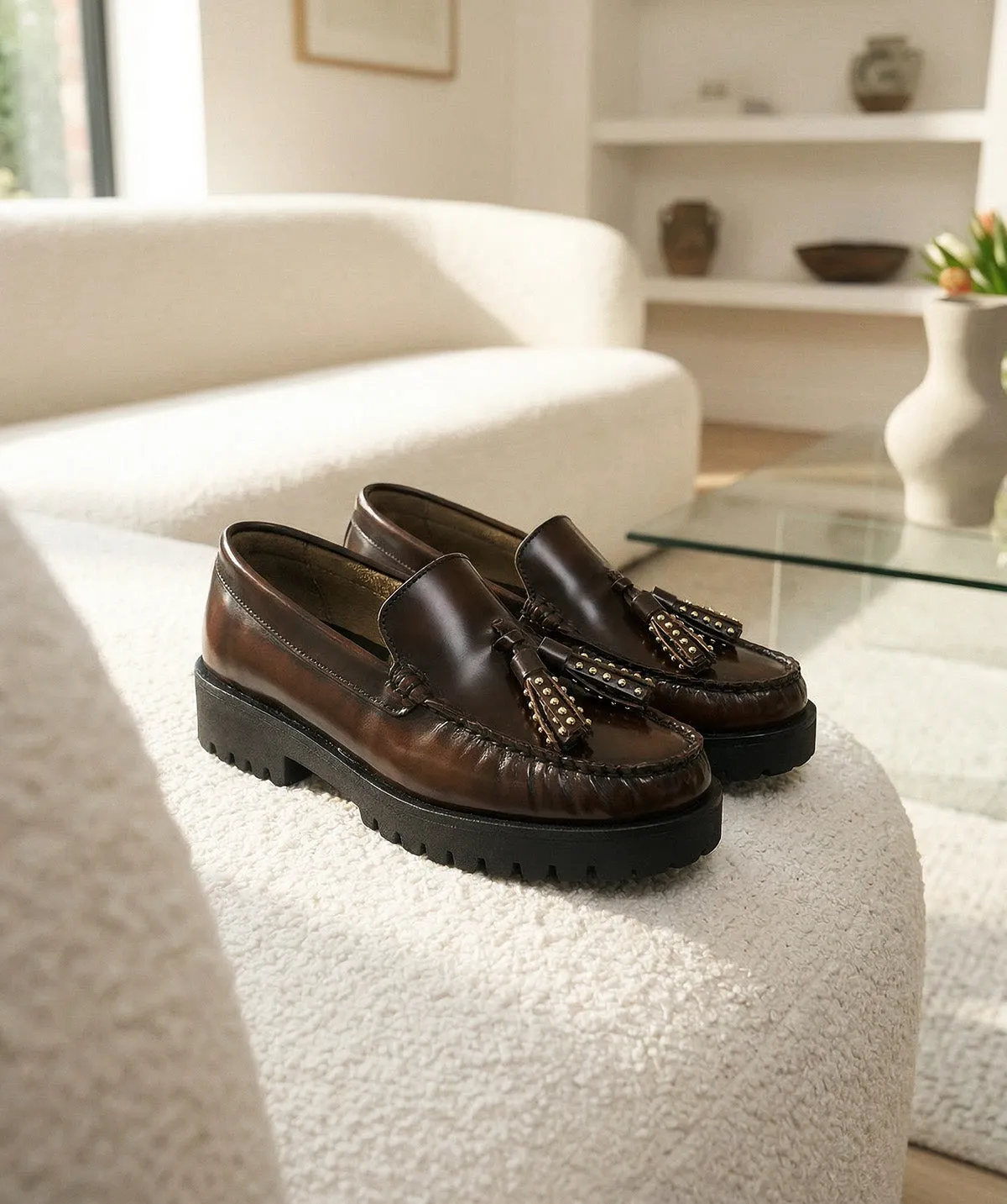 Finsbury Ariane loafers bruin leer