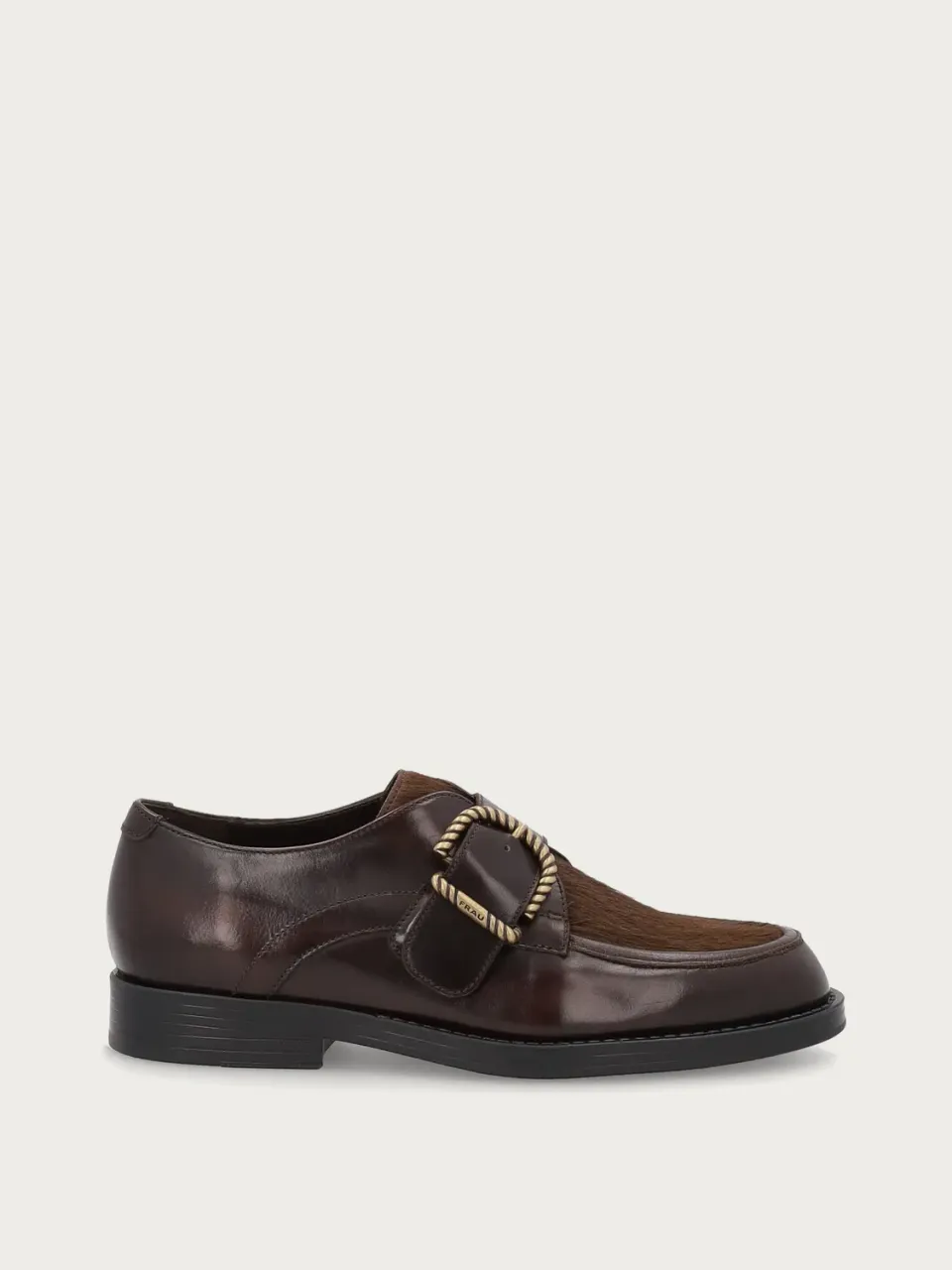 Frau Verona veterschoenen bruin leer gesp dames