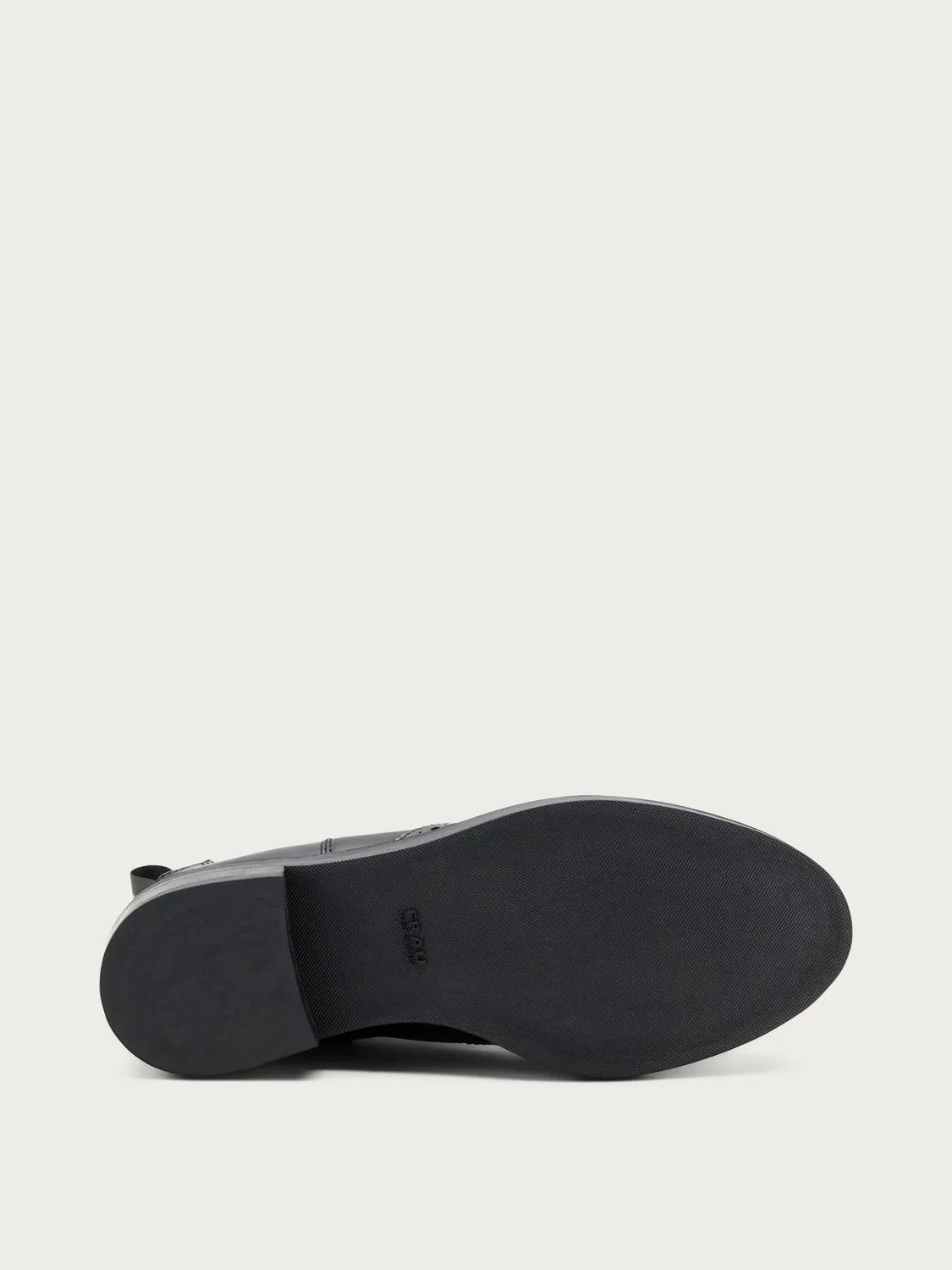 Frau Verona Beatle boots zwart leer wing-tip
