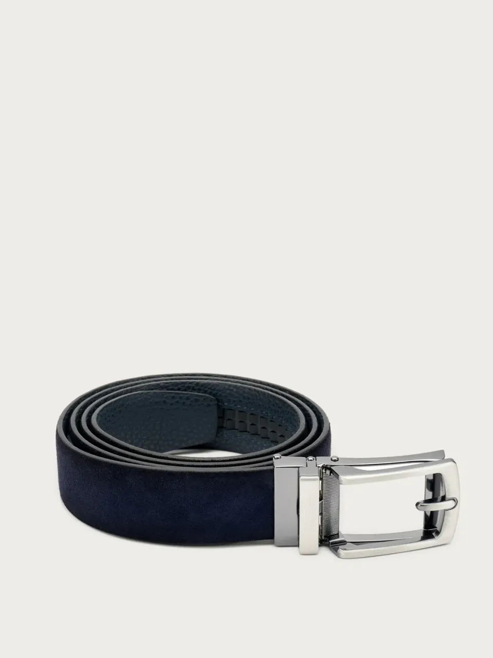 Frau Urban Elegance blauwe leren riem heren klik