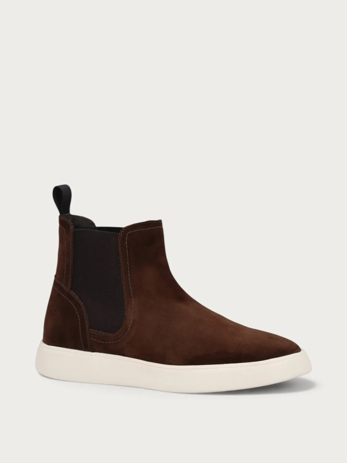Frau Verona bruine suède chelsea boots chunky zool heren