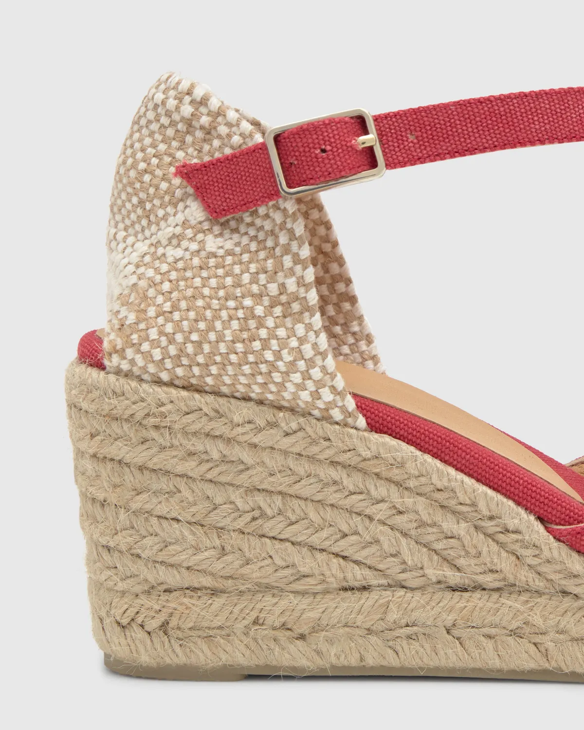 Castaner Carol/6/002 espadrilles karmijnrood 7 cm