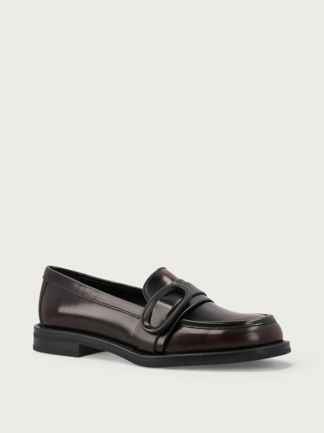 Frau Verona loafers bordeaux leer gesp dames