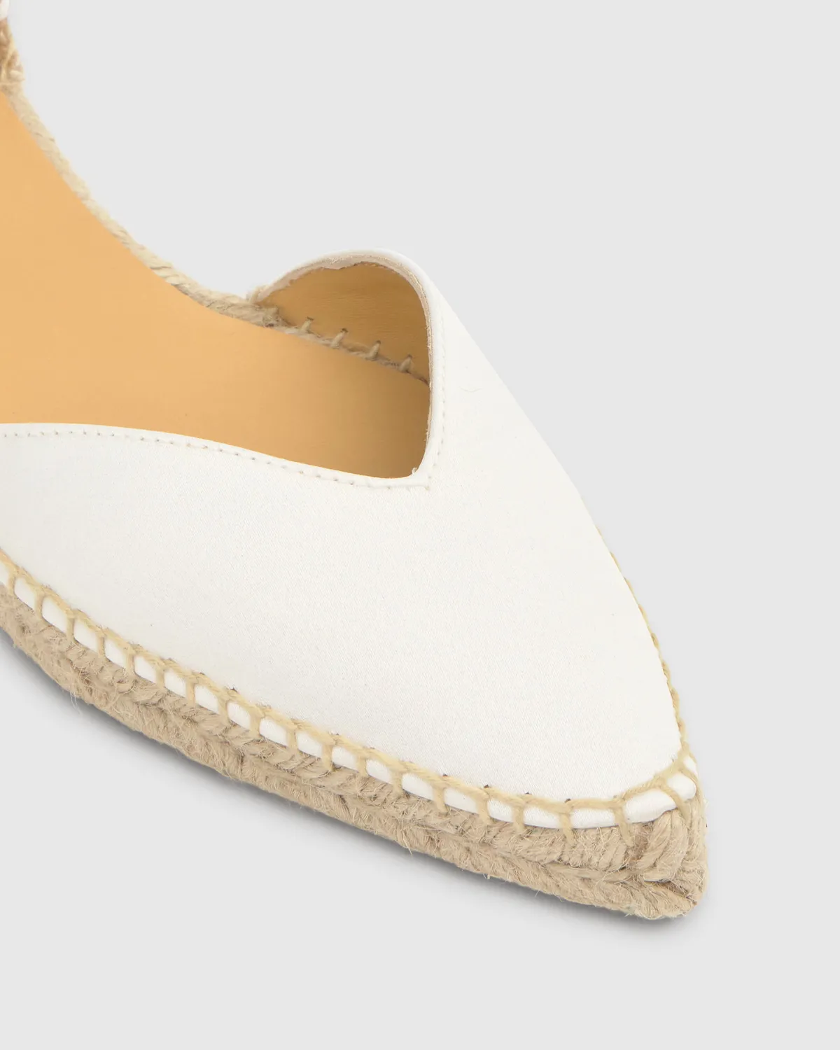 Castaner Brava/006 dames espadrilles crudo satijn plat