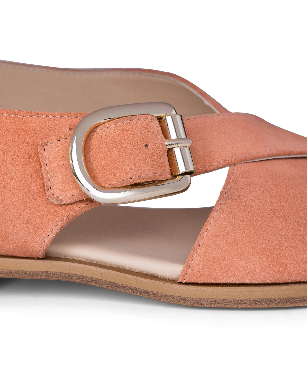 Finsbury Colette sandalen beige leer plat