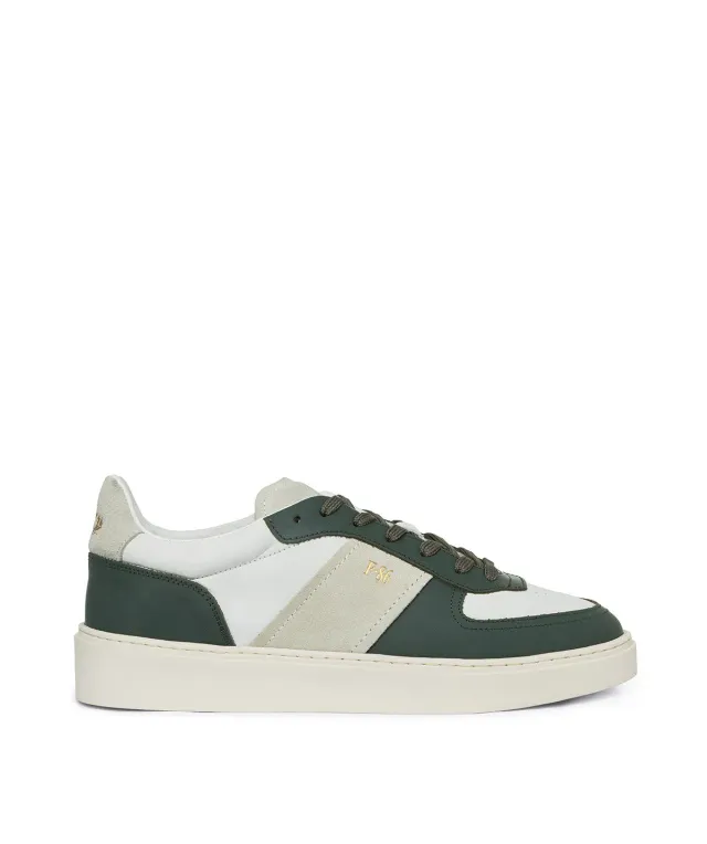 Finsbury Alexis sneakers groen wit rubberen zool