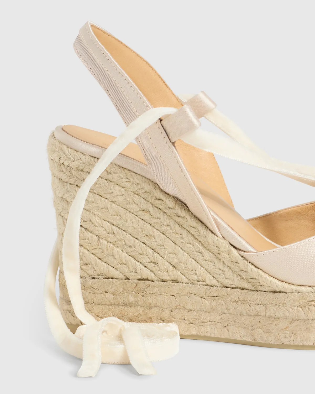 Castaner Casilda CSC/8ED/006 espadrille wit satijn