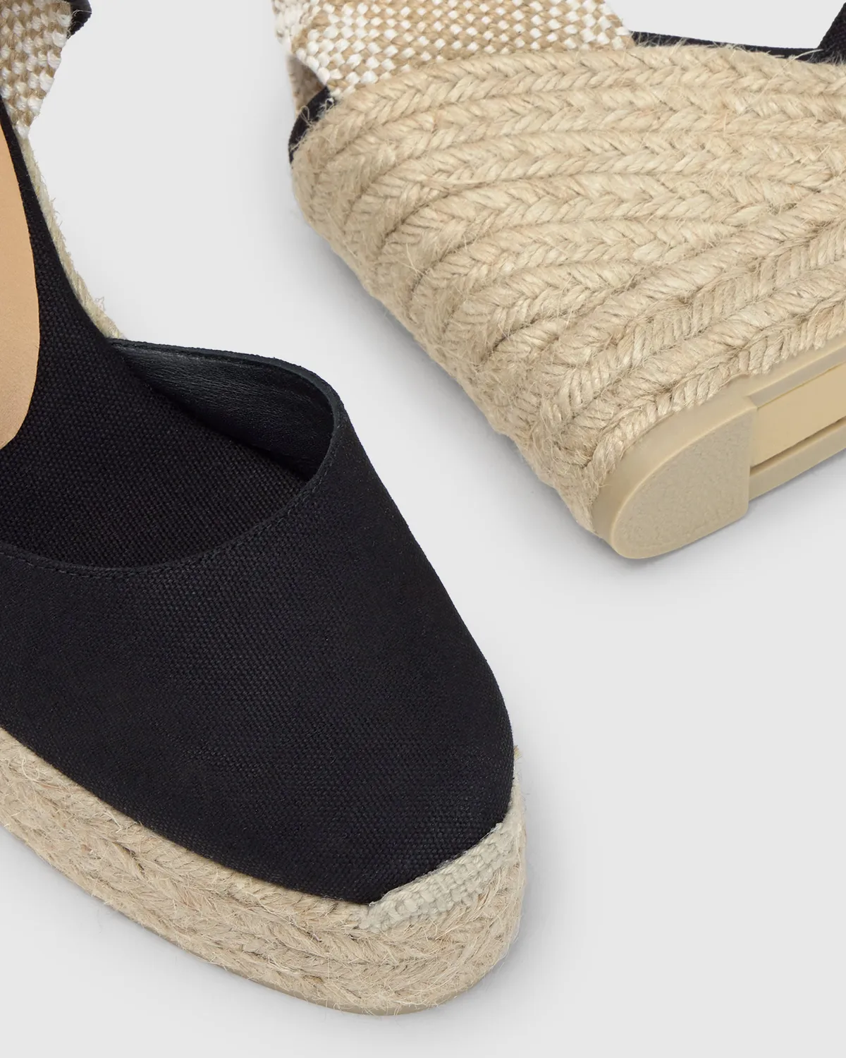 Castaner Carina 8ED/001 espadrilles zwart – 11 cm plateau