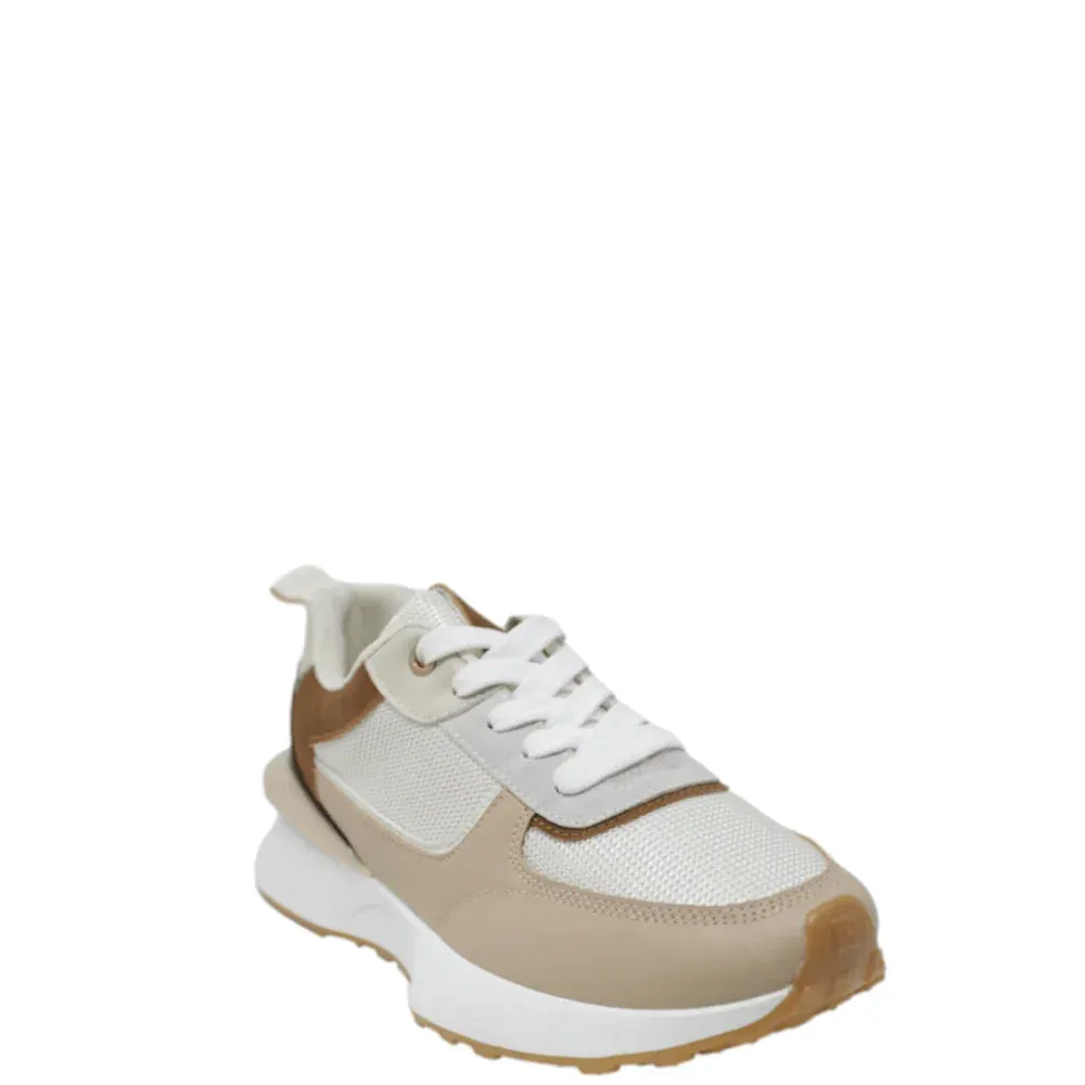Donelli 1639 veterschoenen camel leer-stof