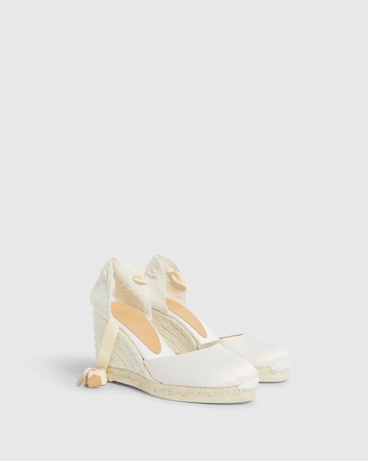 Castaner Carina C 8 006 espadrilles ecru satijn strik
