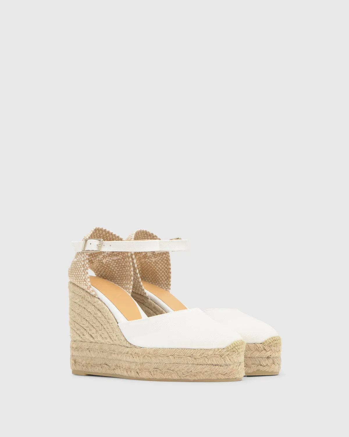 Castaner Carol 8ED 001 espadrille wit canvas 11 cm