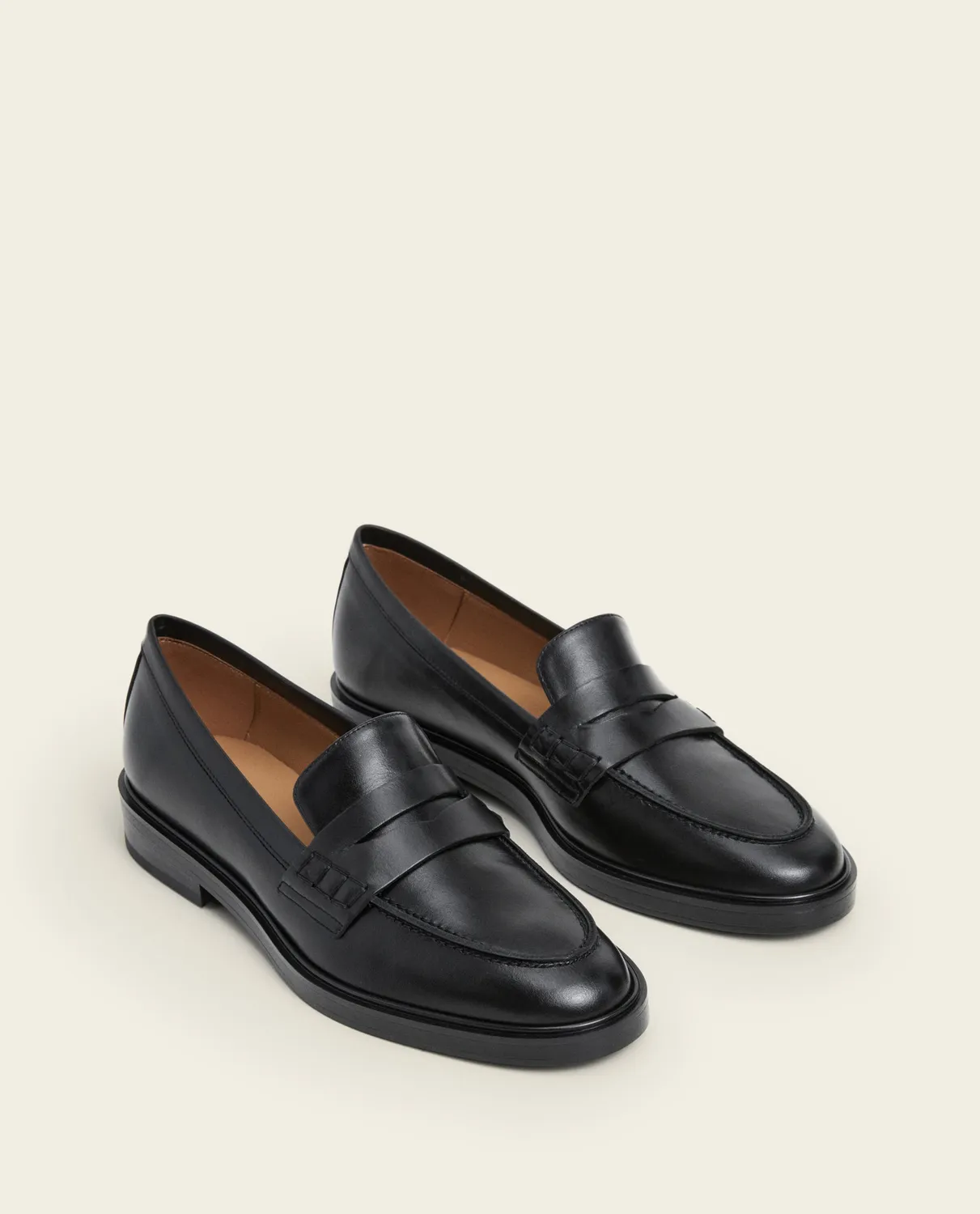 Flattered Sara loafer zwart leer klassiek