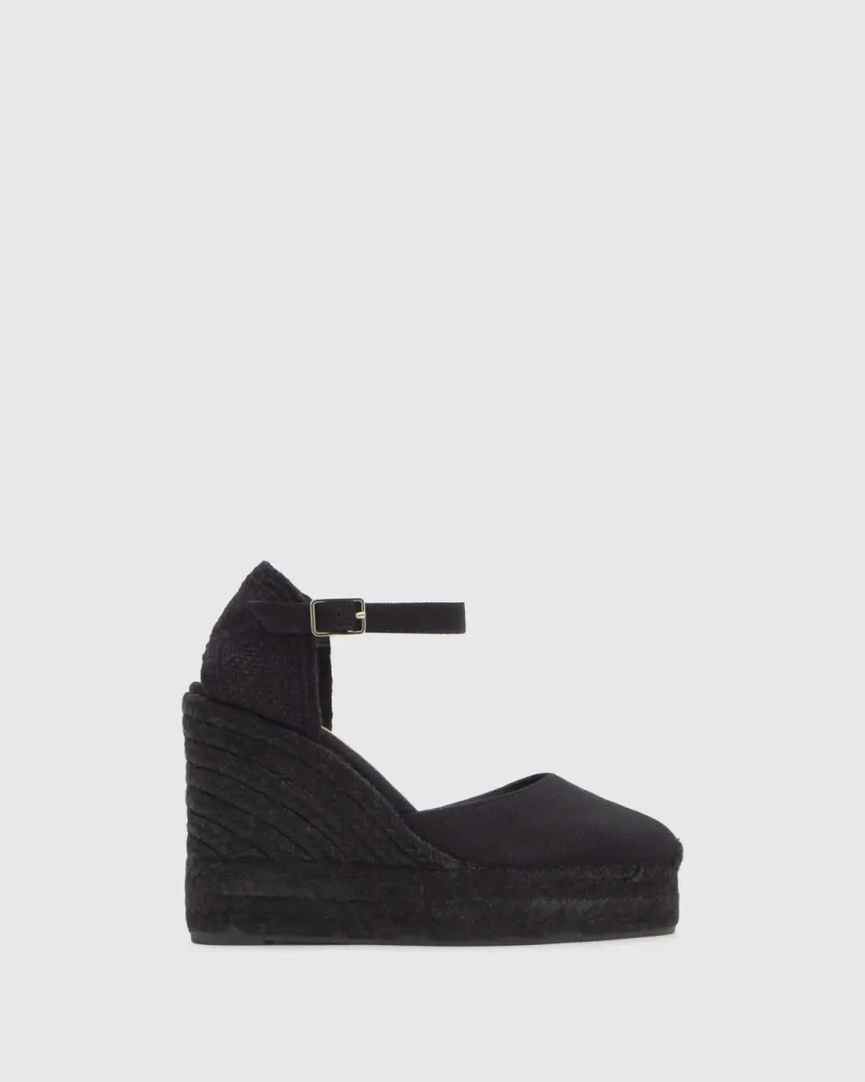 Castaner Carol C/8ED/001 espadrilles zwart 11cm