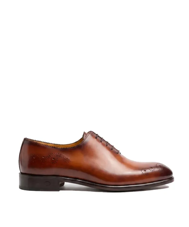 Finsbury Otello brogues cognac leer gemaakt Italië