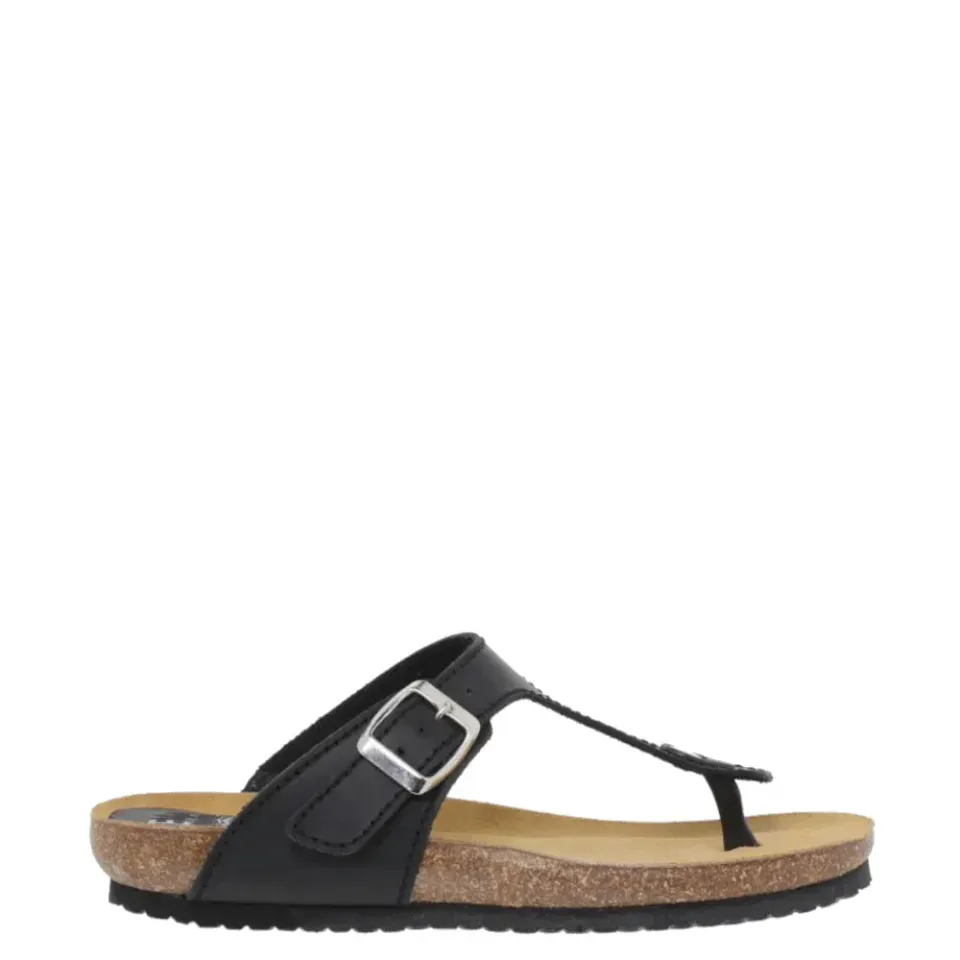 Donelli 502 slippers zwart leer gesp
