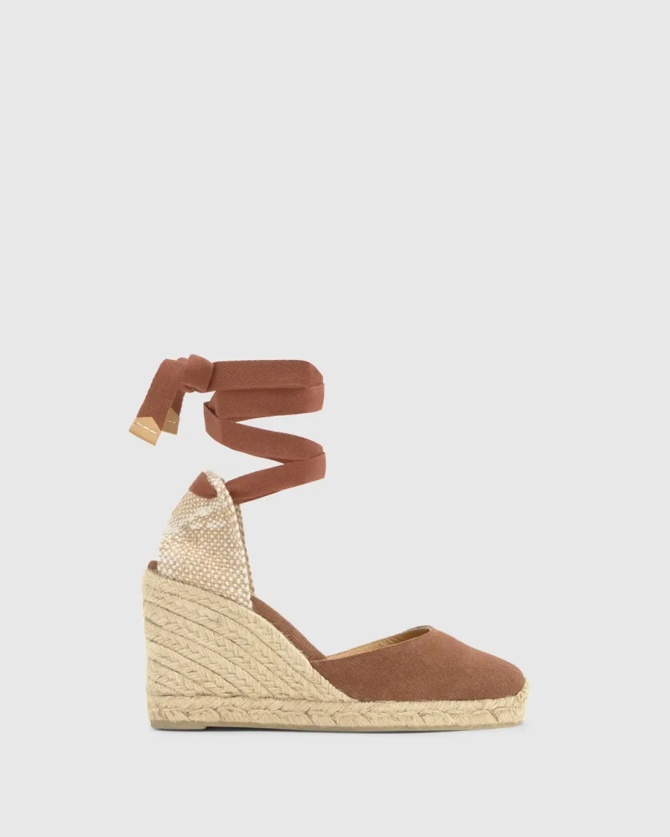 Castaner Carina 8/002 espadrilles pecan – 9 cm sleehak