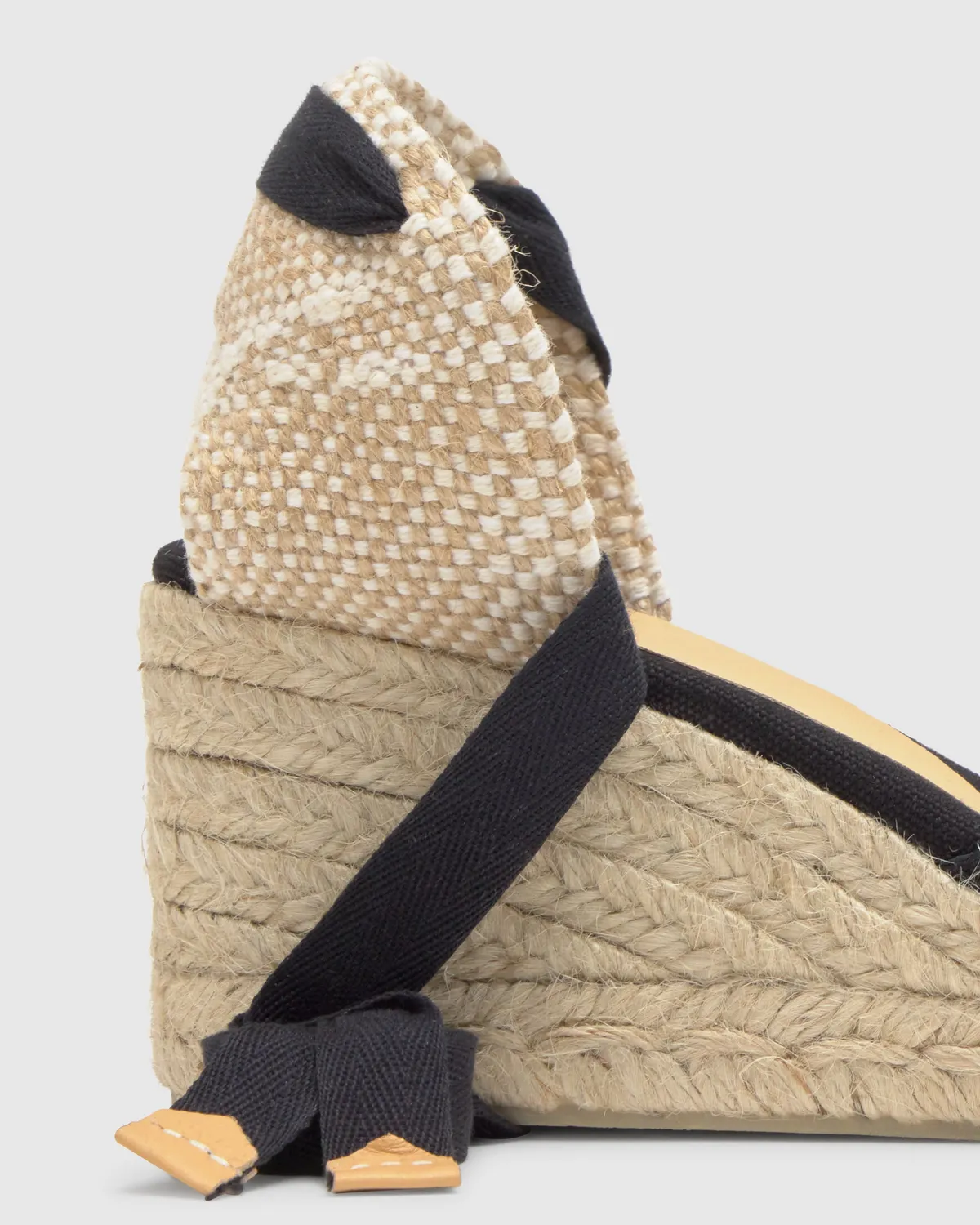 Castaner Chiara/6/001 espadrilles zwart 7 cm veter