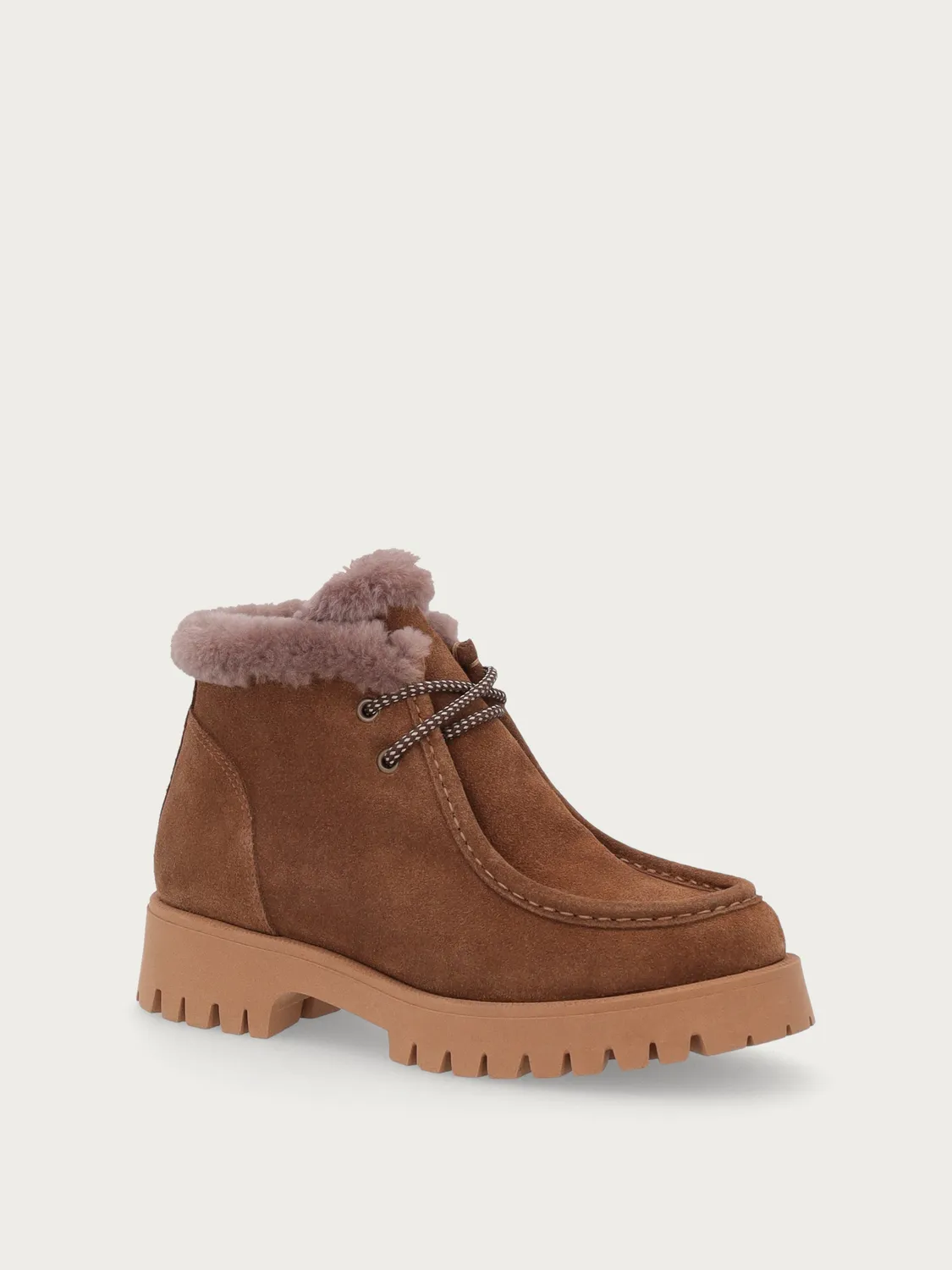 Frau FX desert boots lichtbruin suède profielzool
