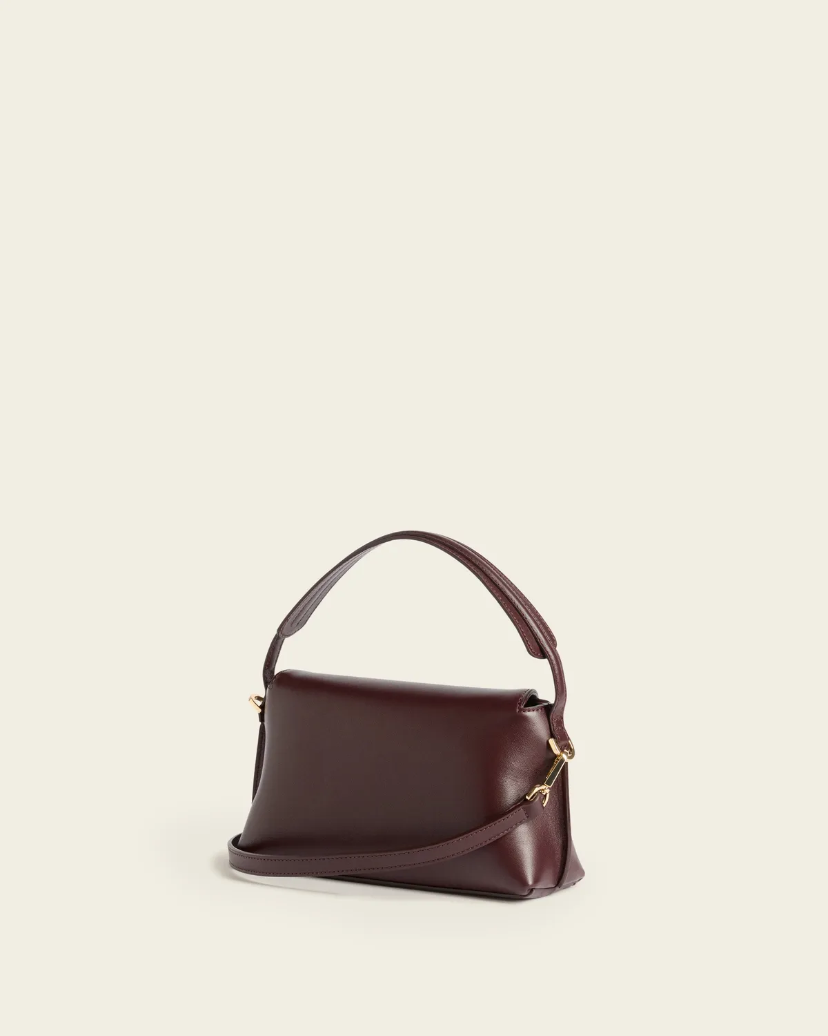 Flattered Gaia Mini tas bordeaux leer goudsluiting