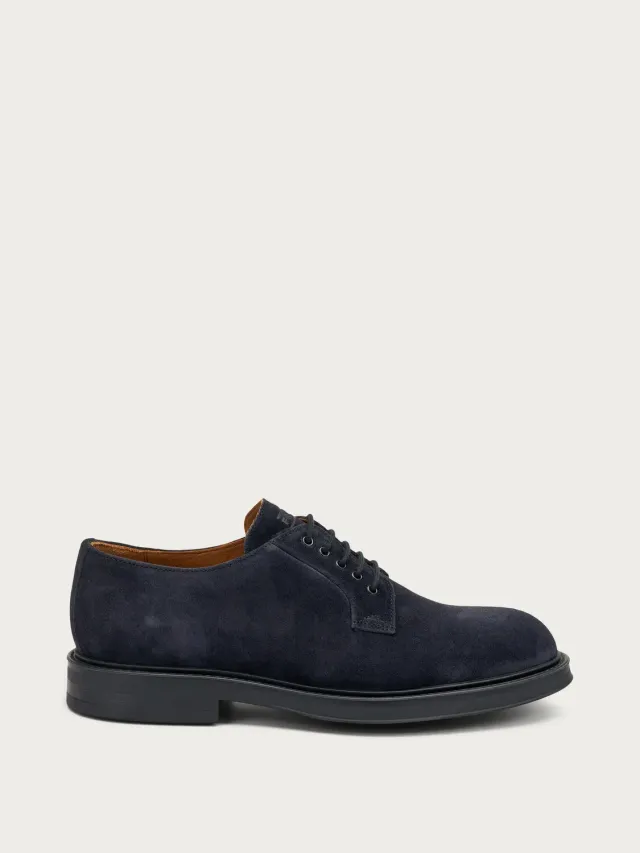 Frau Verona heren veterschoenen blauw suede