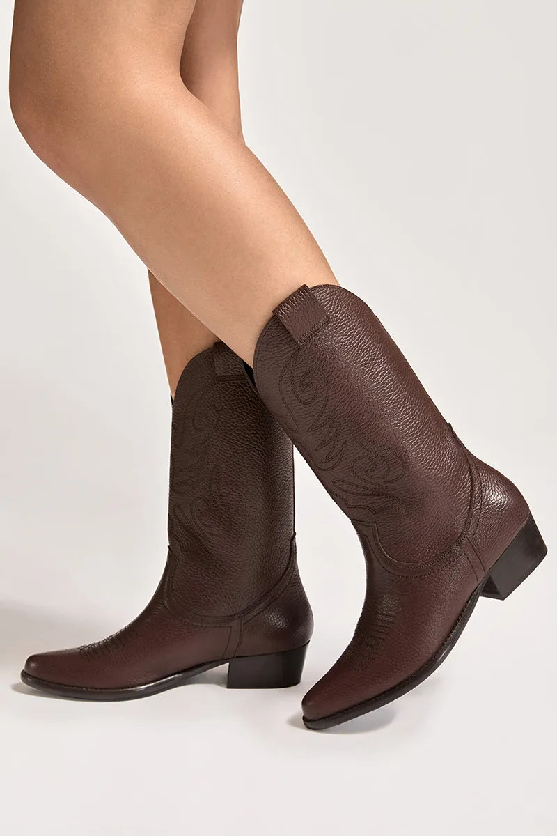 Bryan Stepwise Jandra cowboylaarzen bruin leer