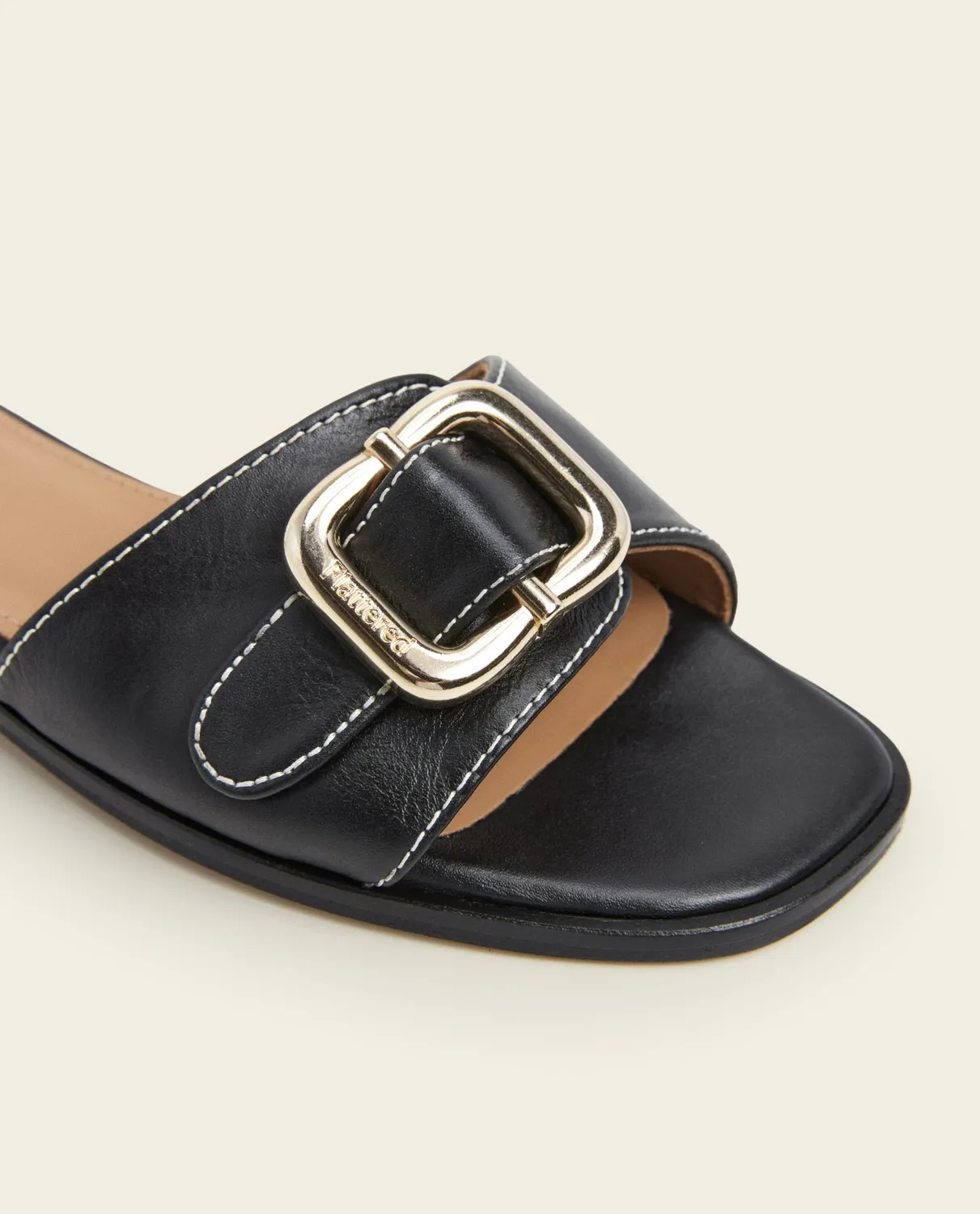Flattered Mimi sandalen zwart leer