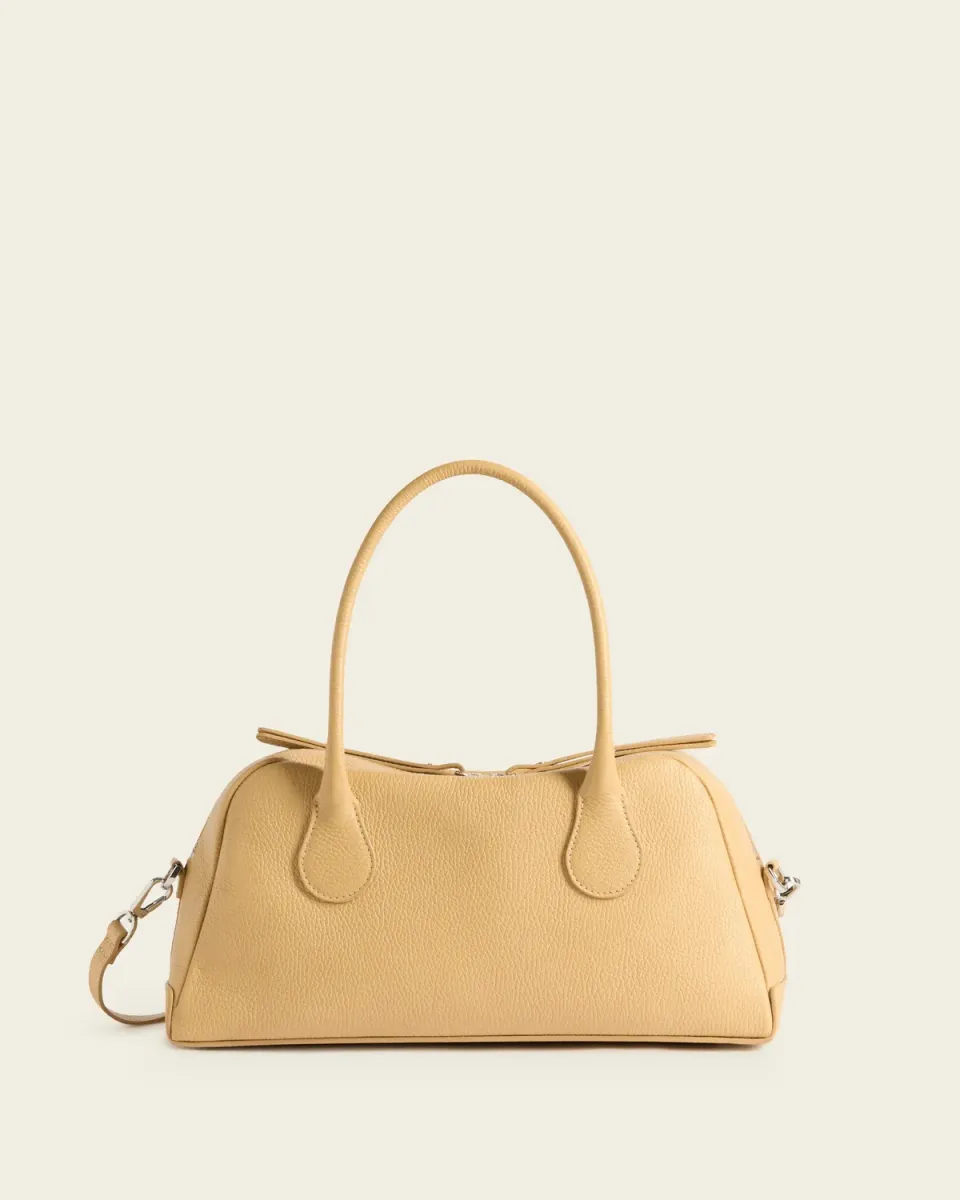 Flattered Leia schoudertas leer biscotti grained