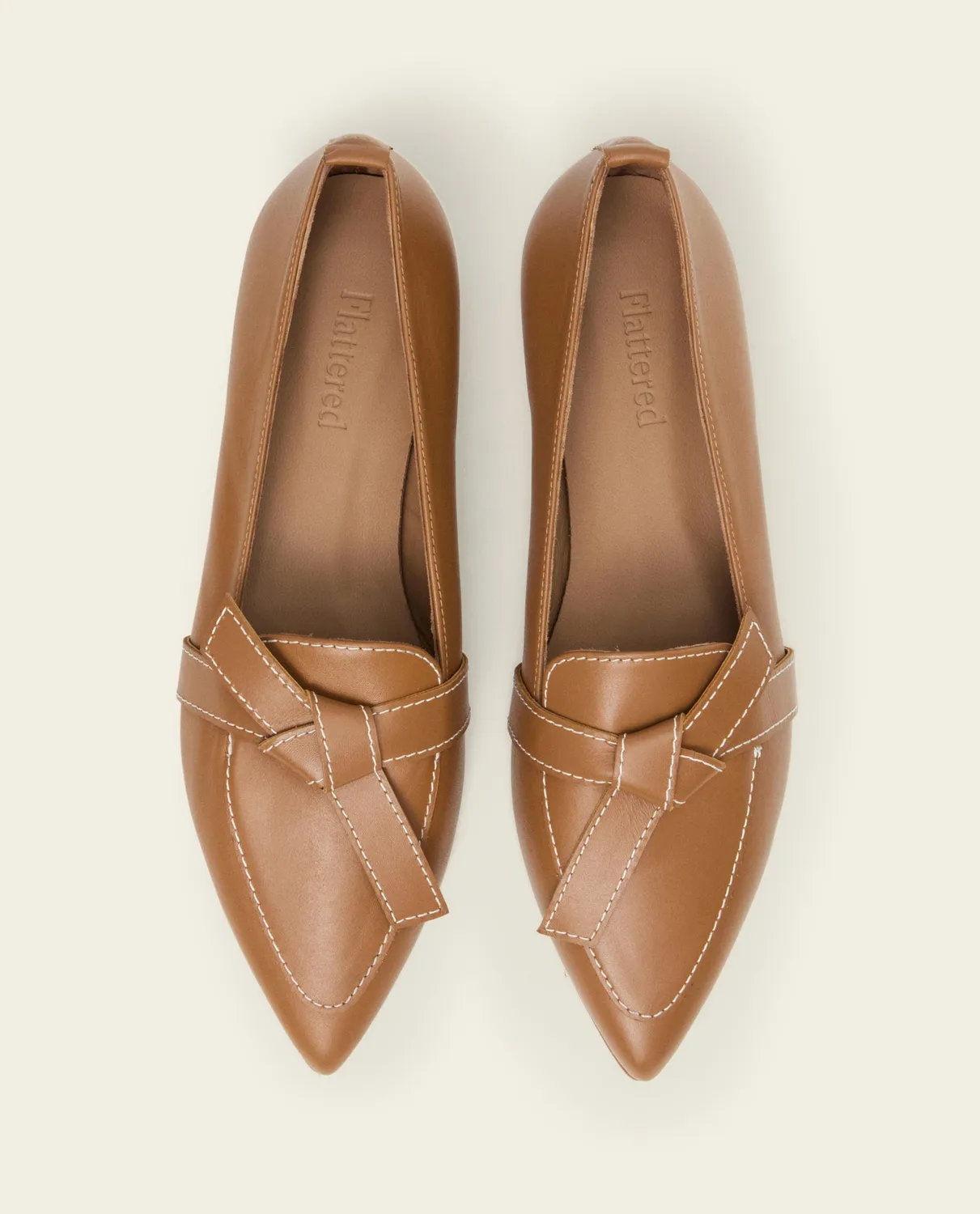Flattered Ally loafers cognac leer