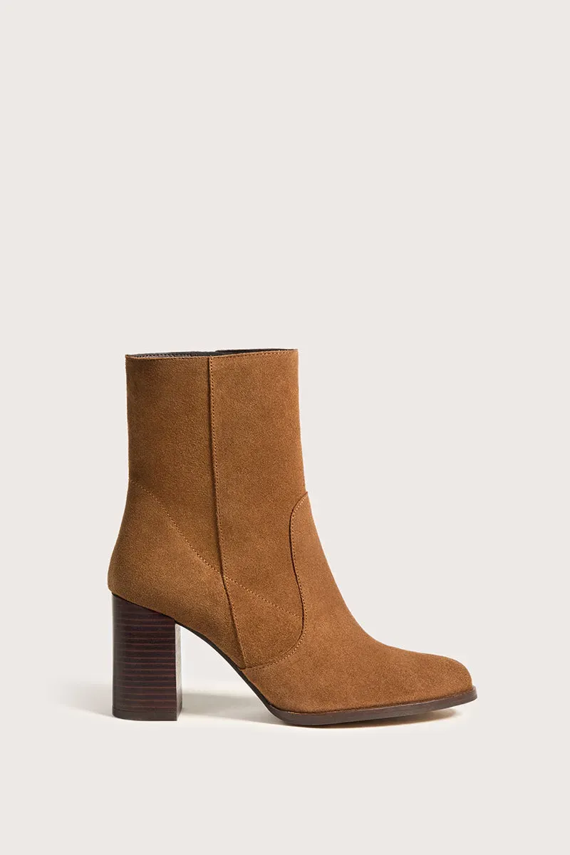 Bryan Stepwise Chiara enkellaarsjes caramel leer