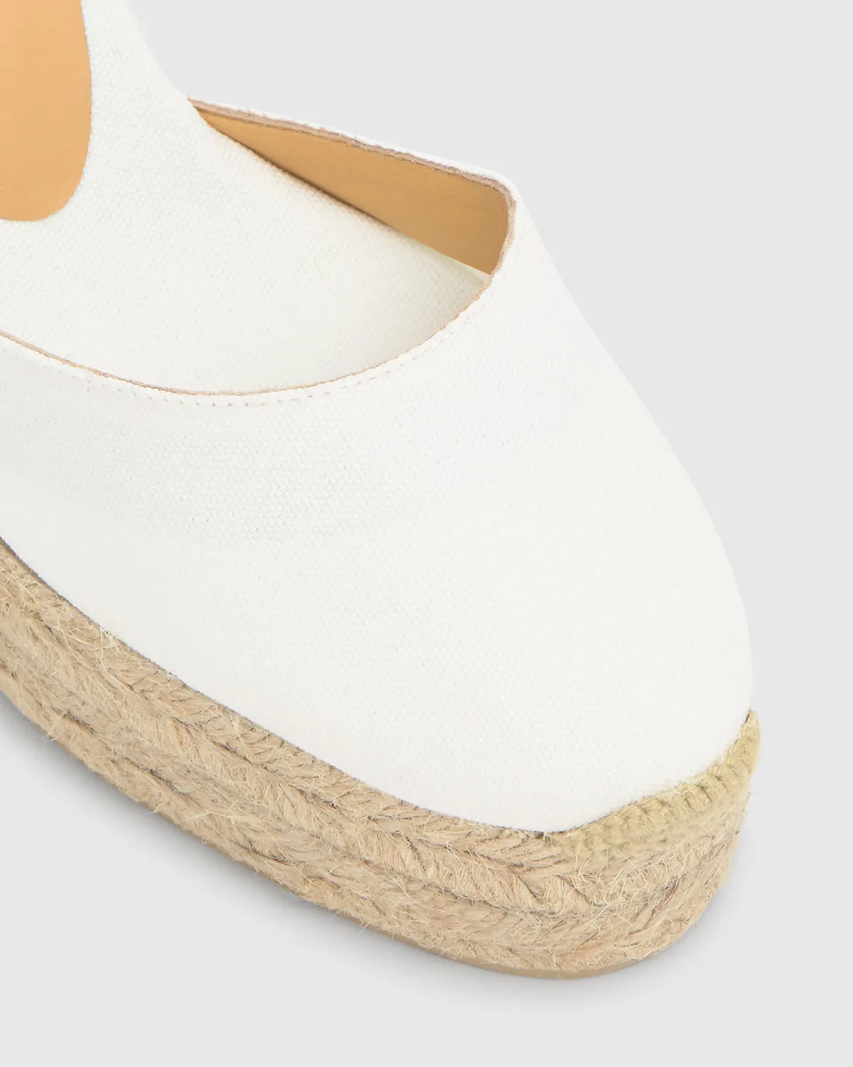 Castaner Carol 8ED 001 espadrille wit canvas 11 cm