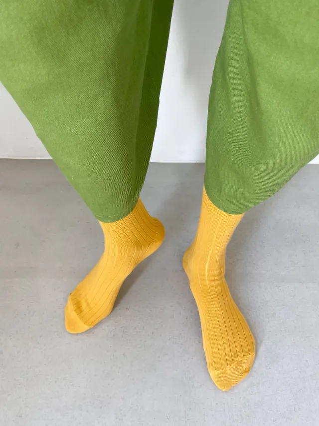 Jutelaune Canale Sokken Geel Katoen One Size