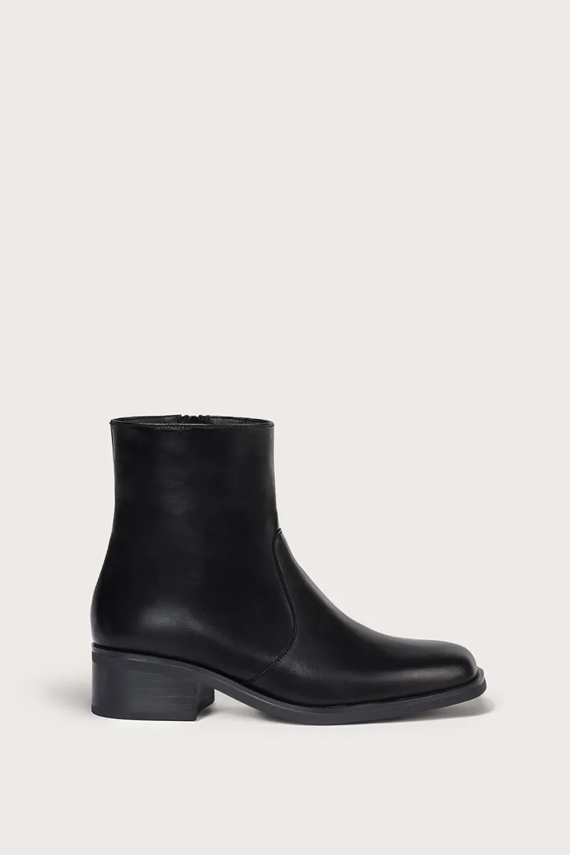 Bryan Stepwise Chester Negro chelseaboot zwart leer plat