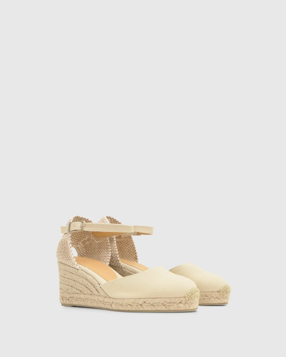 Castaner Carol 6/001 espadrilles ivoor sleehak 7 cm