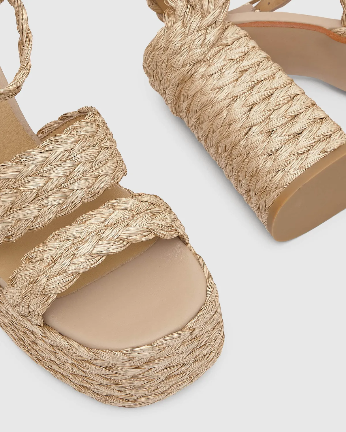 Castaner Fresa/258 sandalen naturel raffia 13cm dames