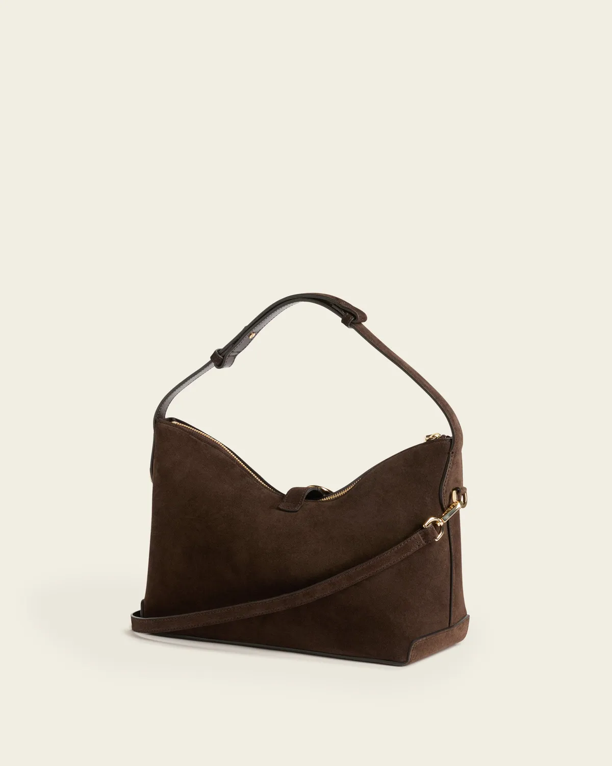 Flattered Gaia Handbag Suede Chocolate handtas