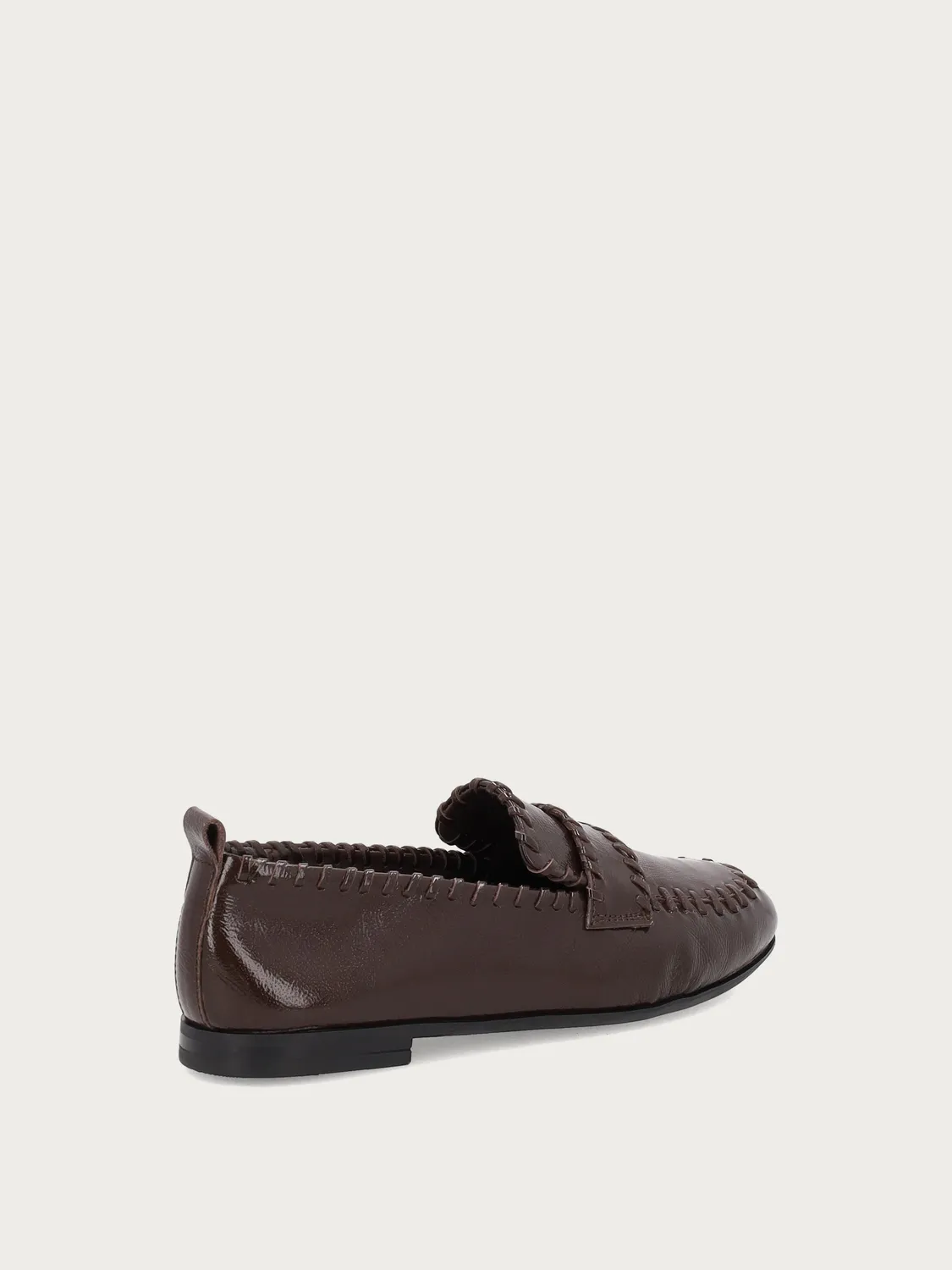 Frau Verona loafers bruin leer vlecht dames