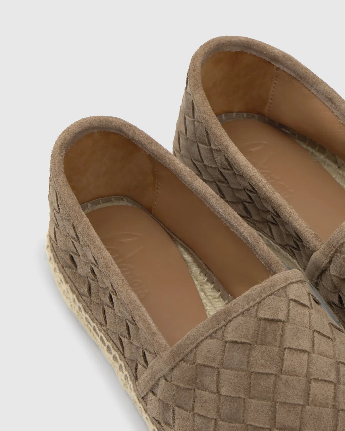 Castaner Porto 186 espadrilles taupe vlechtleer