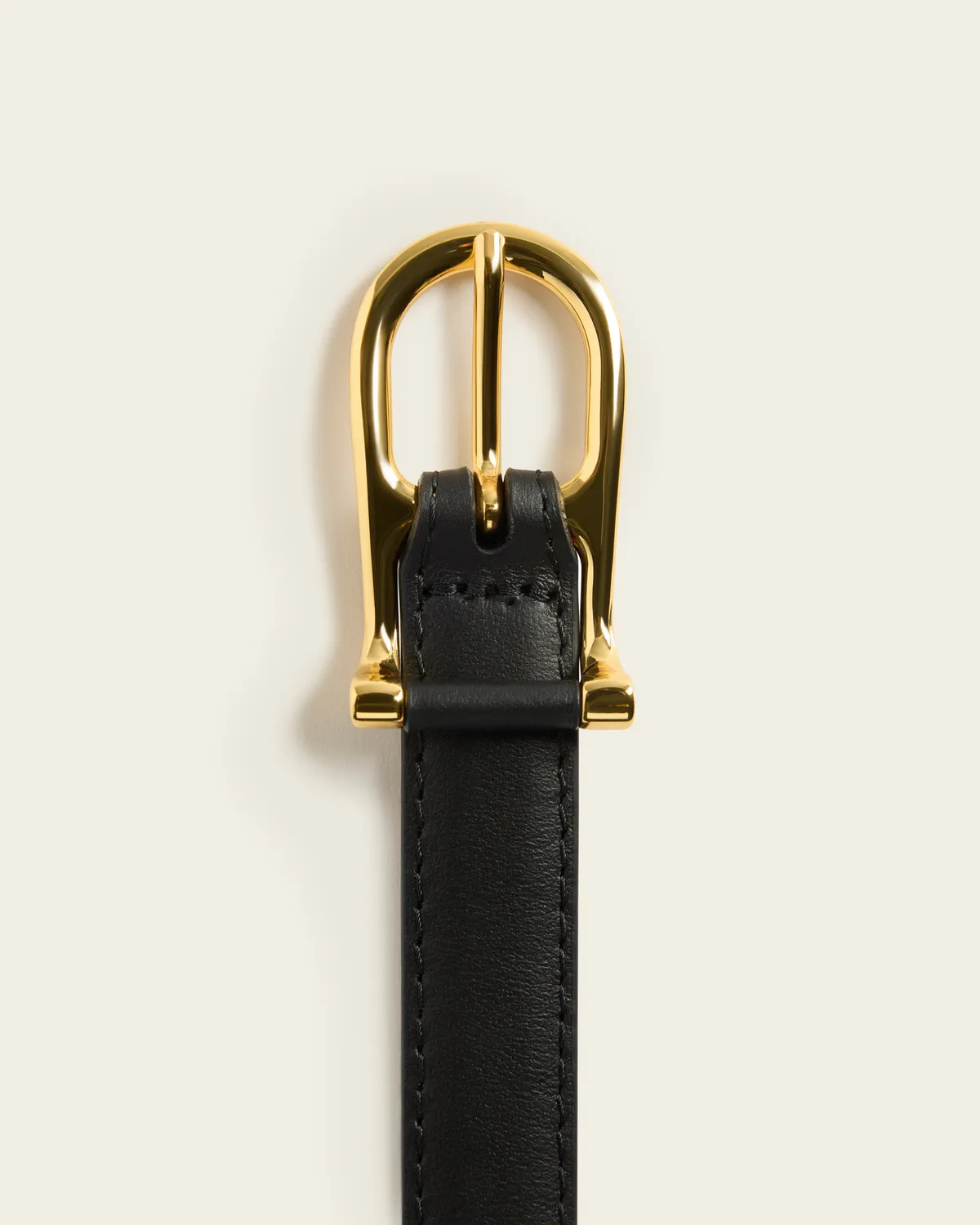 Flattered Betty Belt riem zwart leer 2 cm