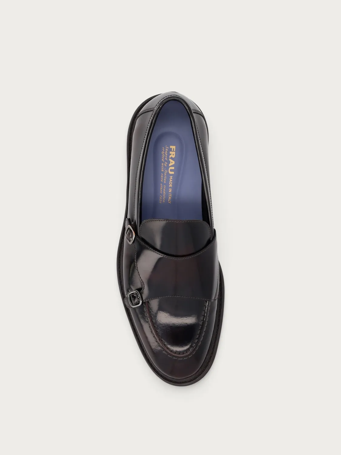 Frau Signature smoky kalfsleren loafers dubbele gesp