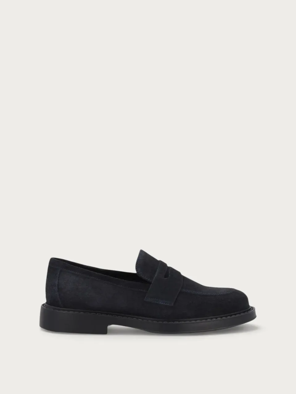 Frau Verona loafers suède blauw zadel-detail