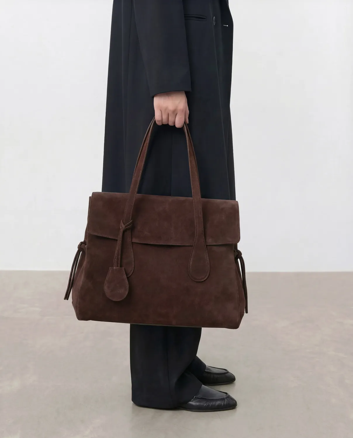 Flattered Lydia tote bag chocolate suède
