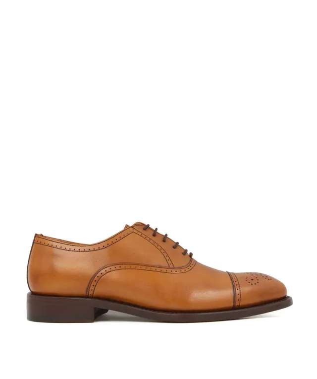 Finsbury Diplomat Gold oxfordschoen lichtbruin cap-toe