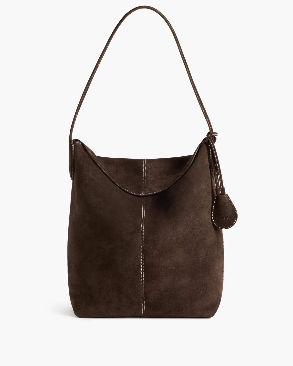 Flattered Alda Grande Shoulder Bag schoudertas bruin suede