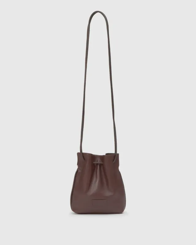 Castaner Simone Trenza 314 bucket bag bruin leer