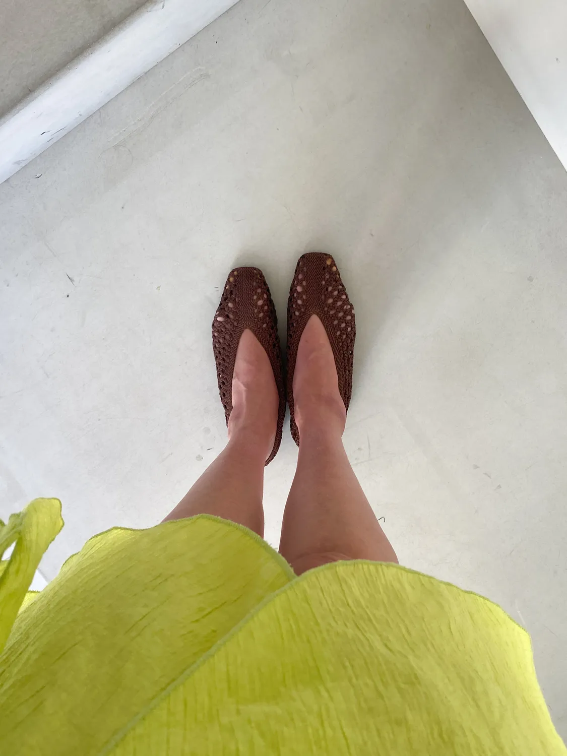 Jutelaune Liv Mocca Ballerinas mocca katoen wijd