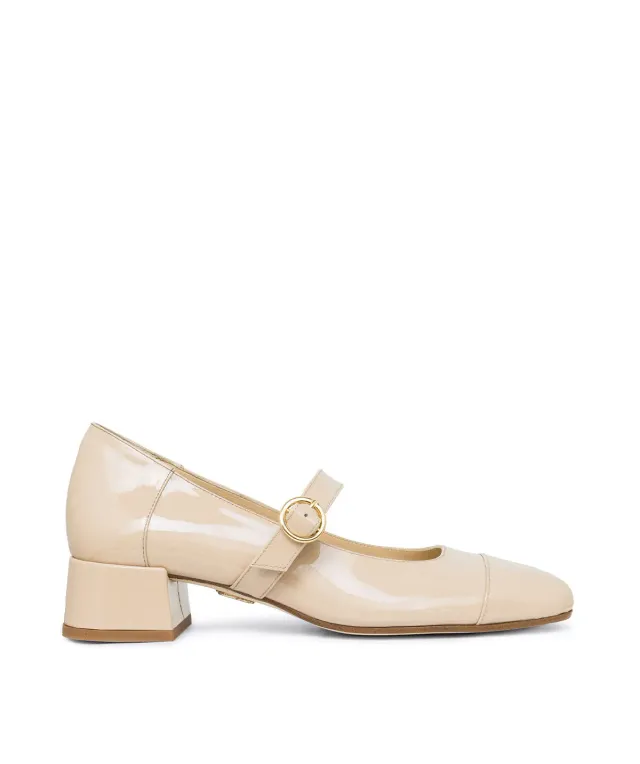 Finsbury Melissa pumps nude lakleer bandje 3 cm
