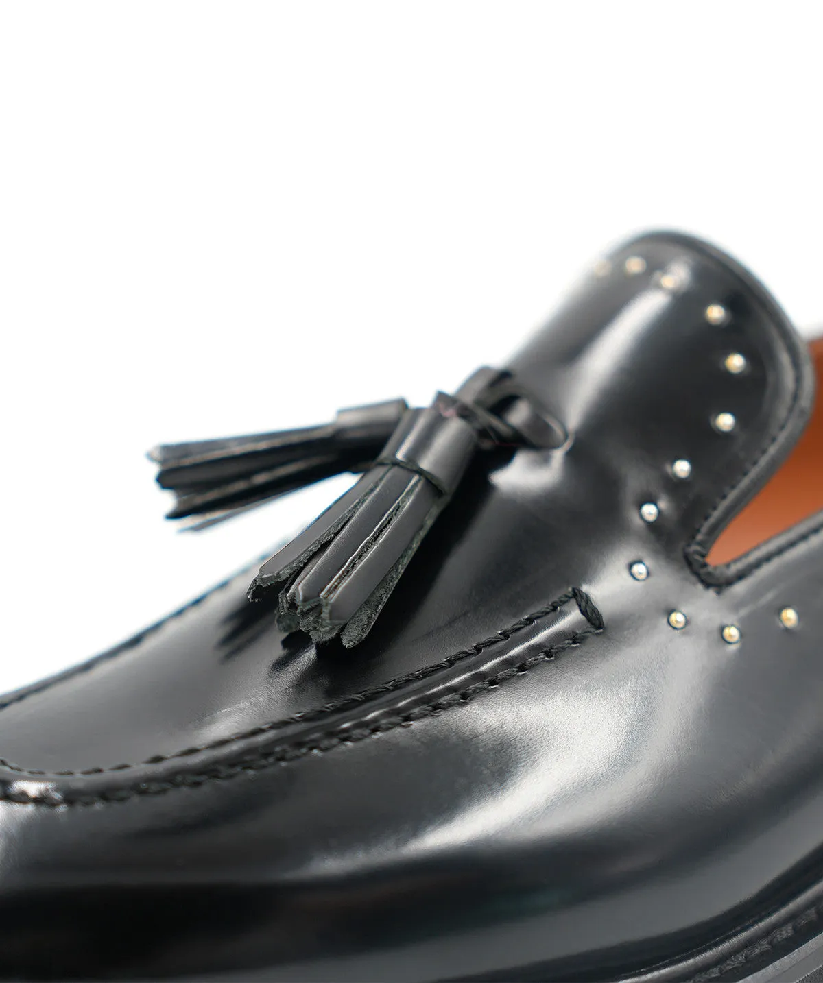 Finsbury Eglantine loafers zwart leer zilver