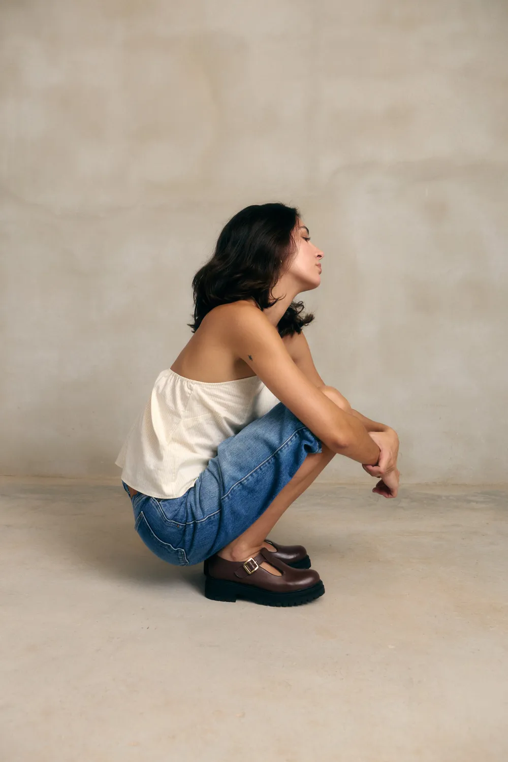 Jutelaune Emma Mocca Loafers Leer Bruin