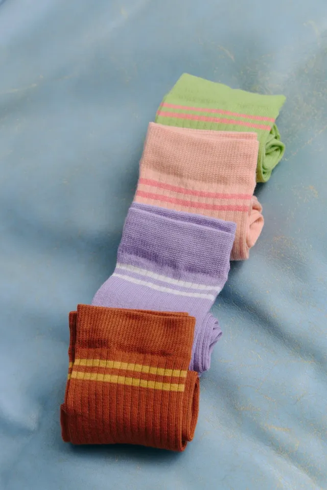 Jutelaune Malvine Stripe sokken streep bio-katoen